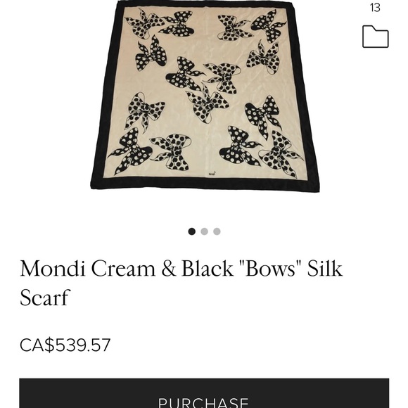 Mondi silk scarf 33 inches square in excellent condition. A rare find. - Picture 6 of 6